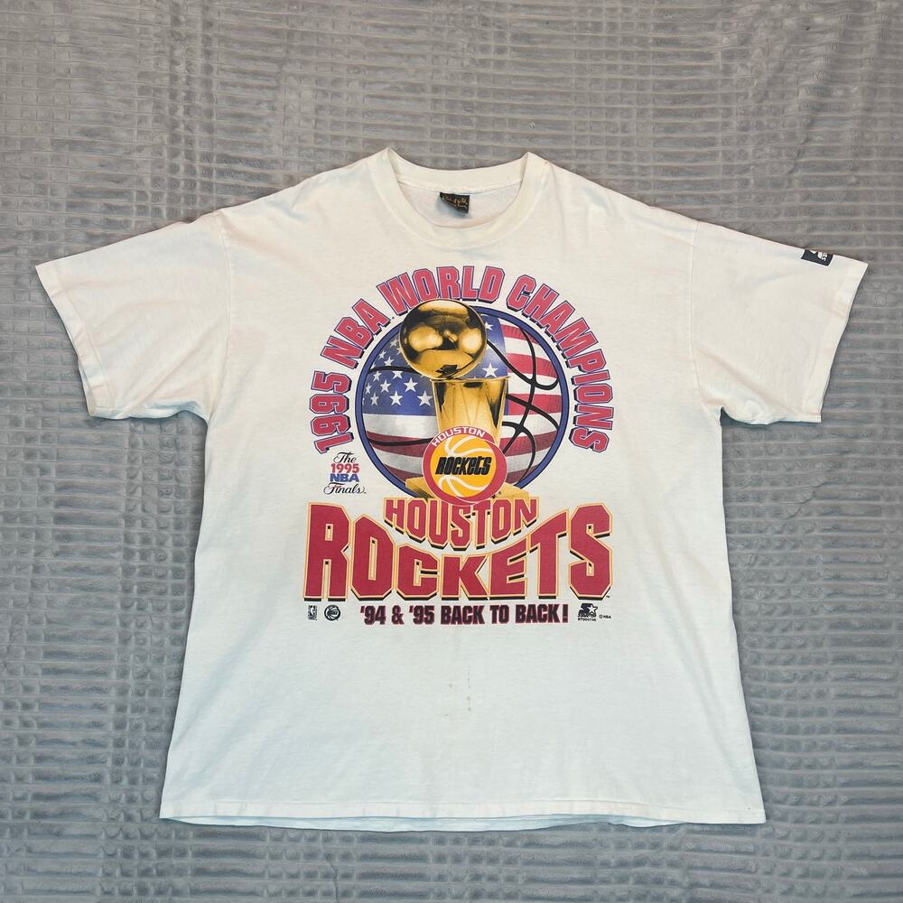 Vintage Starter NBA 1995 Houston Rockets ‘94-95 Back To Back World Champions XXL